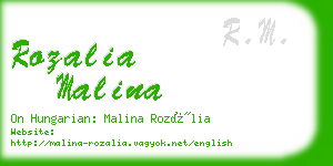 rozalia malina business card